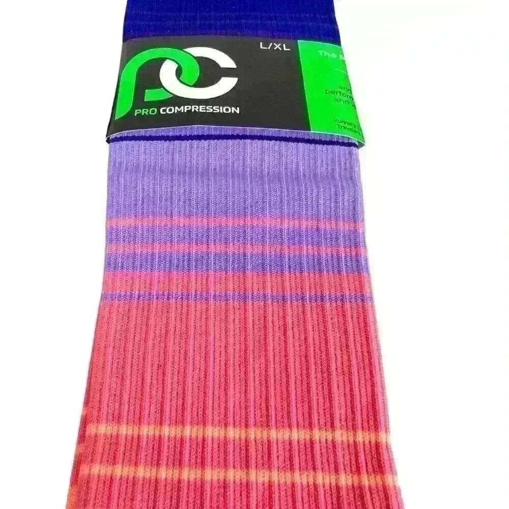 NWT PC Pro Compression Women's L/XL Florida Skies‎ Knee-High Marathon Sleeve USA